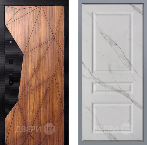 Дверь Заводские двери Морра Стокгольм Мрамор белый в Пушкино