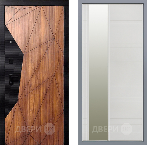 Дверь Заводские двери Морра Зеркало Лира Белый софт в Пушкино