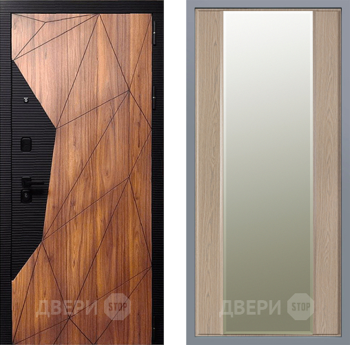 Дверь Заводские двери Морра Зеркало Макси Беленый дуб в Пушкино