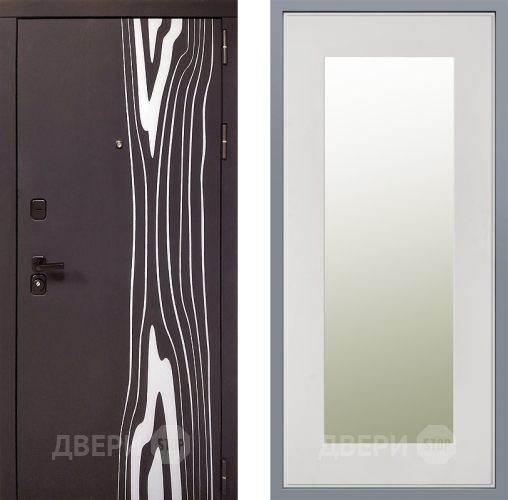 Дверь Заводские двери Леванте Зеркало Модерн Белый софт в Пушкино