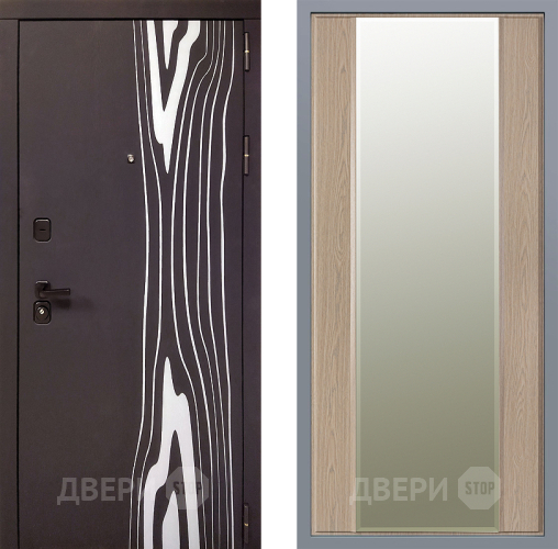 Дверь Заводские двери Леванте Зеркало Макси Беленый дуб в Пушкино