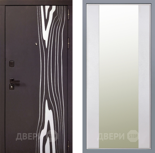 Дверь Заводские двери Леванте Зеркало Макси Белый шелк в Пушкино