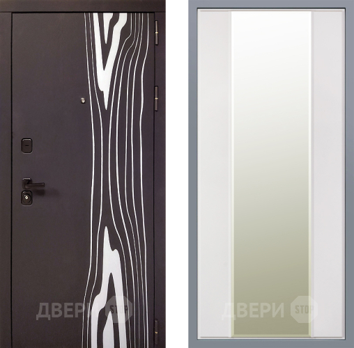 Дверь Заводские двери Леванте Зеркало Макси Белый матовый в Пушкино