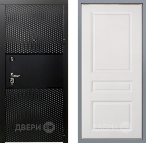 Дверь Заводские двери Тефлон Стокгольм Белый софт в Пушкино