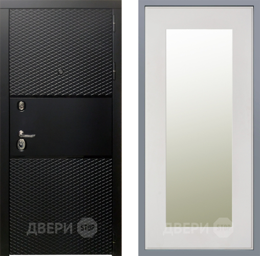 Дверь Заводские двери Тефлон Зеркало Модерн Белый софт в Пушкино