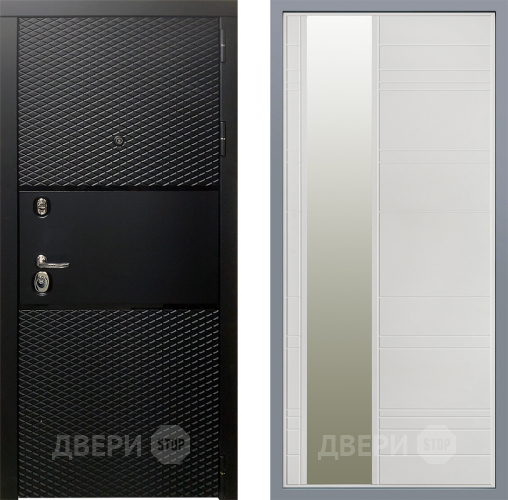 Дверь Заводские двери Тефлон Зеркало Лира Белый софт в Пушкино