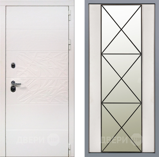 Дверь Заводские двери Дэко Вайт Зеркало Перфекто Структурное дерево в Пушкино