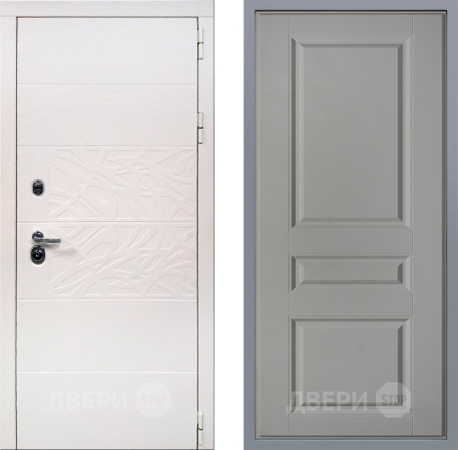 Дверь Заводские двери Дэко Вайт Стокгольм Грей софт в Пушкино