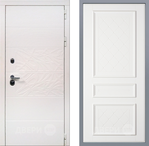 Дверь Заводские двери Дэко Вайт Урбино Белый софт в Пушкино