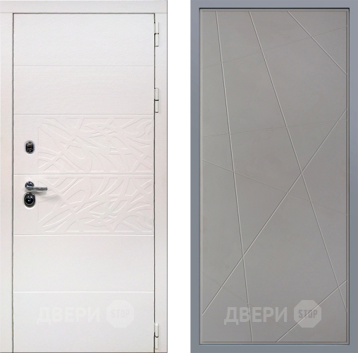 Дверь Заводские двери Дэко Вайт Флитта Грей софт в Пушкино