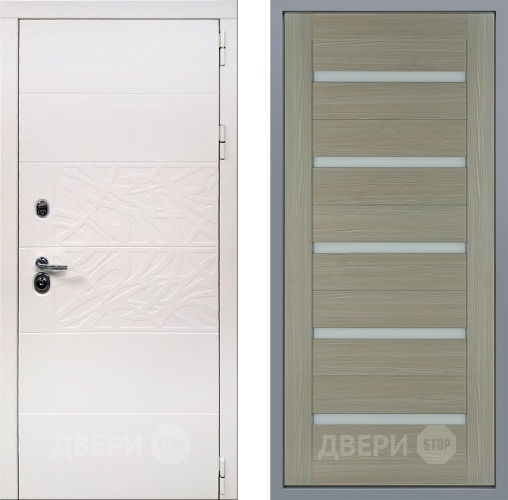 Дверь Заводские двери Дэко Вайт СБ-1 Капучино в Пушкино