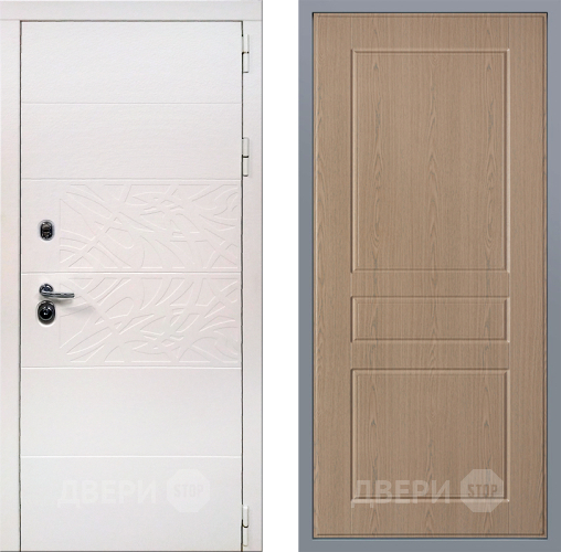 Дверь Заводские двери Дэко Вайт К-2 Беленый дуб в Пушкино