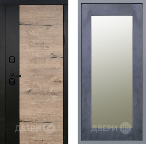 Дверь Заводские двери Ларте Зеркало Модерн Бетон темный в Пушкино