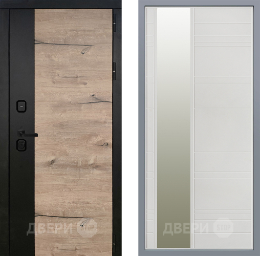 Дверь Заводские двери Ларте Зеркало Лира Белый софт в Пушкино