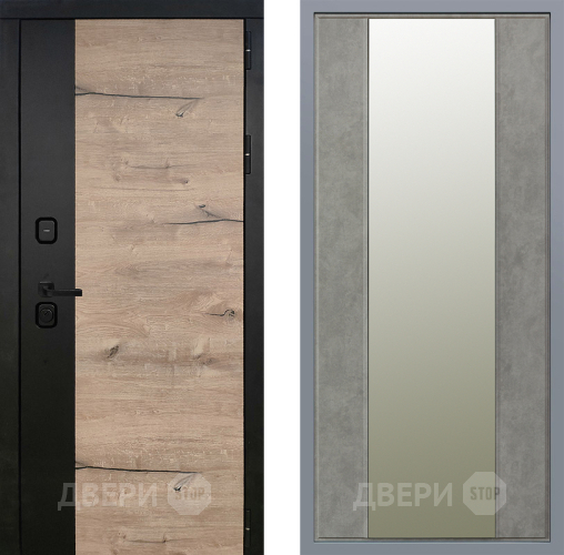 Дверь Заводские двери Ларте Зеркало Макси Бетон темный в Пушкино