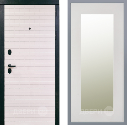 Дверь Заводские двери Сохо Зеркало Модерн Белый софт в Пушкино