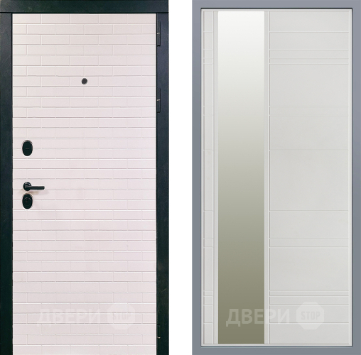 Дверь Заводские двери Сохо Зеркало Лира Белый софт в Пушкино