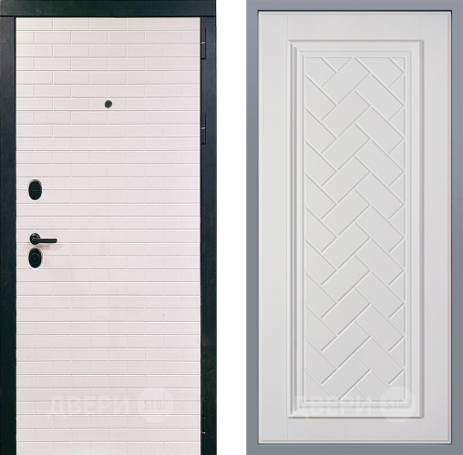 Дверь Заводские двери Сохо Упра Белый софт в Пушкино