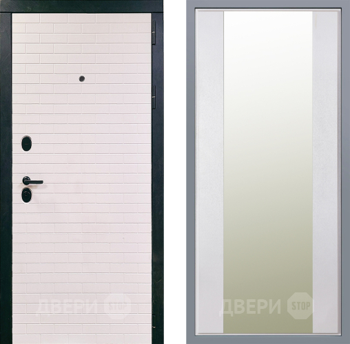 Дверь Заводские двери Сохо Зеркало Макси Белый шелк в Пушкино