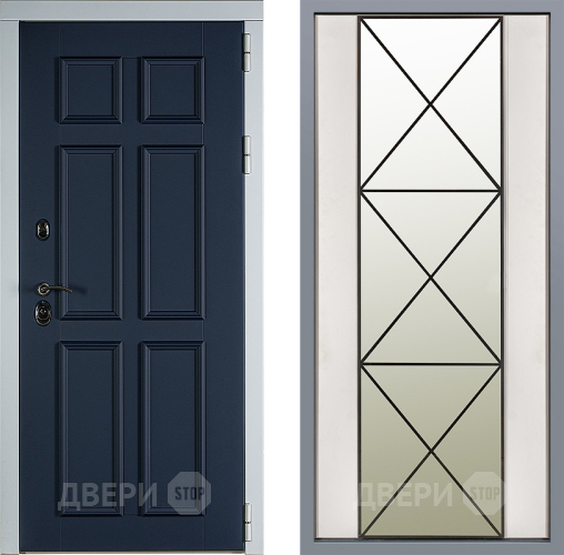 Дверь Заводские двери Стокгольм Зеркало Перфекто Структурное дерево в Пушкино