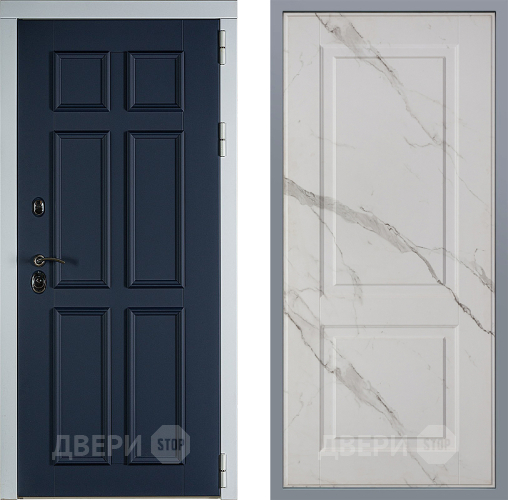 Дверь Заводские двери Стокгольм Доррен Мрамор белый в Пушкино