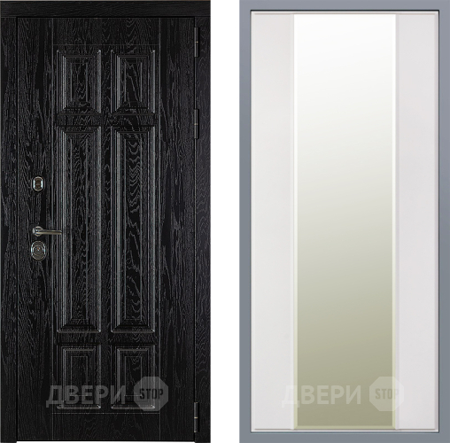 Дверь Заводские двери Мюнхен Зеркало Макси Белый матовый в Пушкино