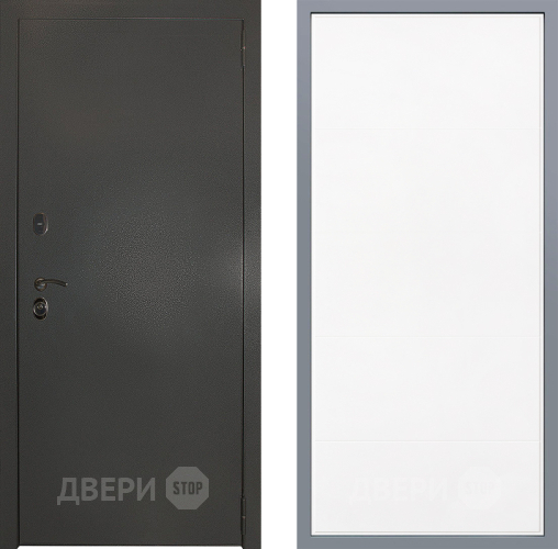 Дверь Заводские двери Эталон 3к антик серебро Тривия Белый софт в Пушкино