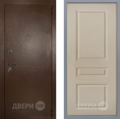Дверь Заводские двери Эталон 3к антик медь Стокгольм Шампань в Пушкино