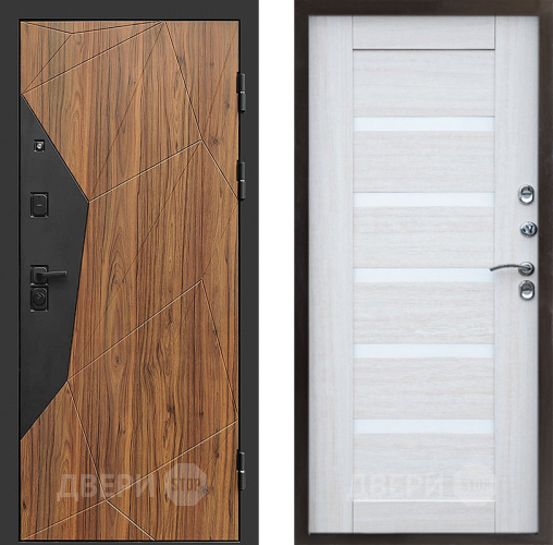 Входная металлическая Дверь Престиж Avangard Царга Лиственница белая в Пушкино