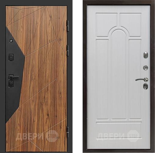 Входная металлическая Дверь Престиж Avangard Арка Лиственница белая в Пушкино