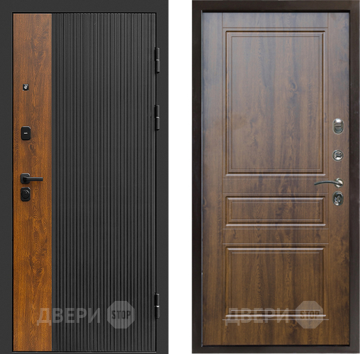 Входная металлическая Дверь Престиж Prestizh Классика Дуб в Пушкино