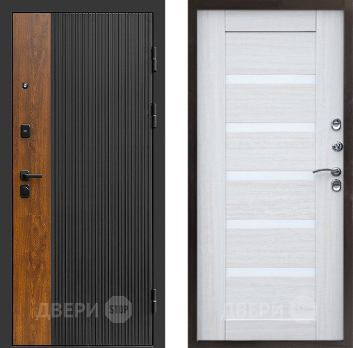 Входная металлическая Дверь Престиж Prestizh Царга Лиственница белая в Пушкино