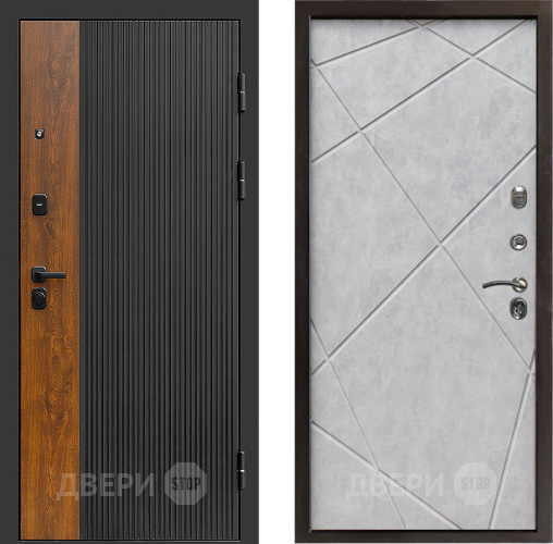 Входная металлическая Дверь Престиж Prestizh Лучи Бетон светлый в Пушкино