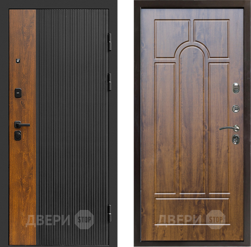 Входная металлическая Дверь Престиж Prestizh Арка Дуб в Пушкино