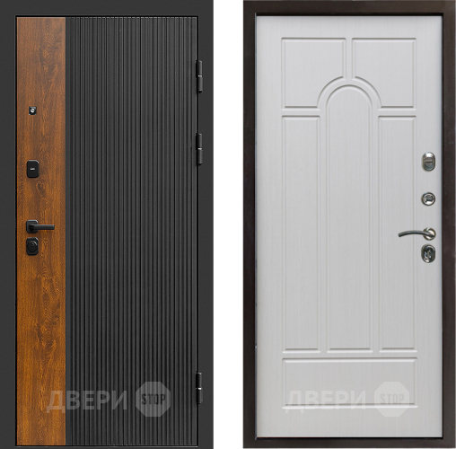 Входная металлическая Дверь Престиж Prestizh Арка Лиственница белая в Пушкино