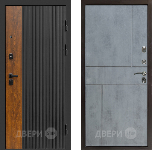 Входная металлическая Дверь Престиж Prestizh Горизонт Бетон темный в Пушкино