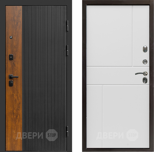 Входная металлическая Дверь Престиж Prestizh Горизонт Бетон белый в Пушкино