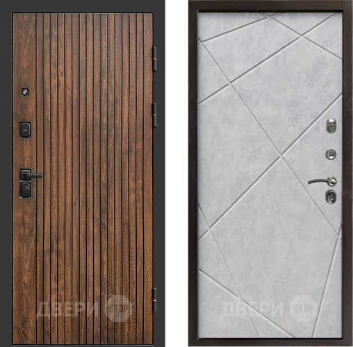 Входная металлическая Дверь Престиж Tvist Лучи Бетон светлый в Пушкино