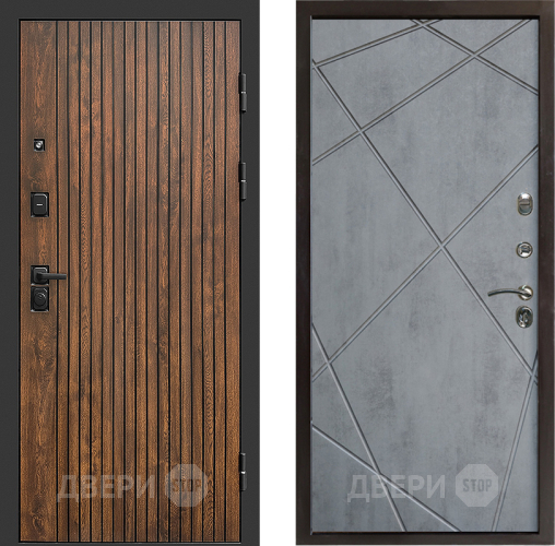 Входная металлическая Дверь Престиж Tvist Лучи Бетон темный в Пушкино