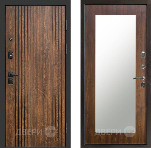 Входная металлическая Дверь Престиж Tvist Зеркло Пастораль Дуб в Пушкино