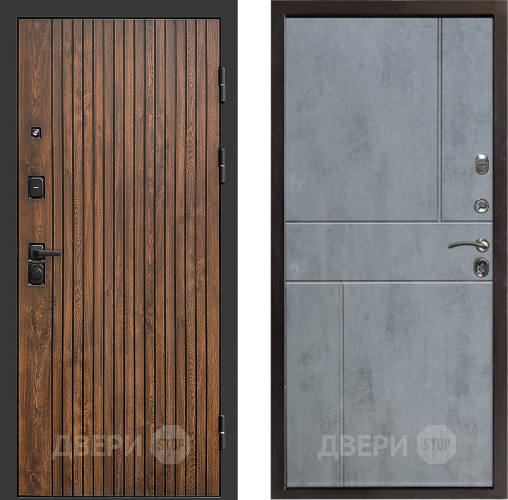 Входная металлическая Дверь Престиж Tvist Горизонт Бетон темный в Пушкино