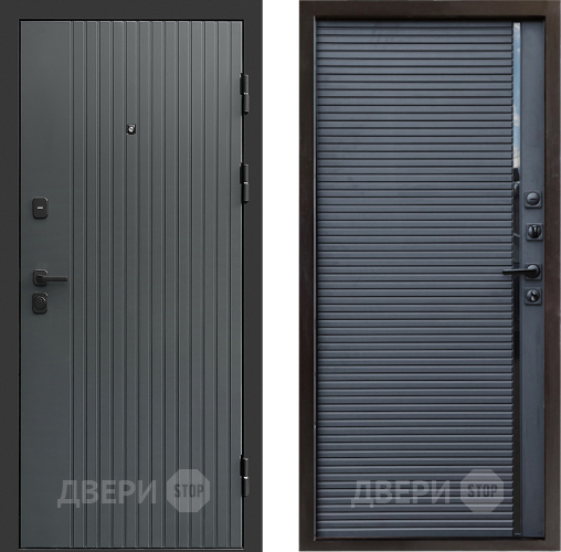 Входная металлическая Дверь Престиж Tvist Grey Porte Черный кварц в Пушкино