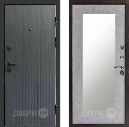 Дверь Престиж Tvist Grey Зеркло Пастораль Бетон светлый в Пушкино