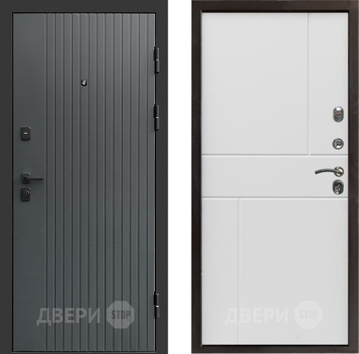 Входная металлическая Дверь Престиж Tvist Grey Горизонт Бетон белый в Пушкино