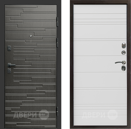 Входная металлическая Дверь Престиж Rivera Line Белый в Пушкино