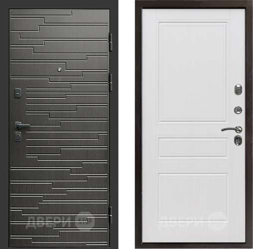 Входная металлическая Дверь Престиж Rivera Классика Белое дерево в Пушкино