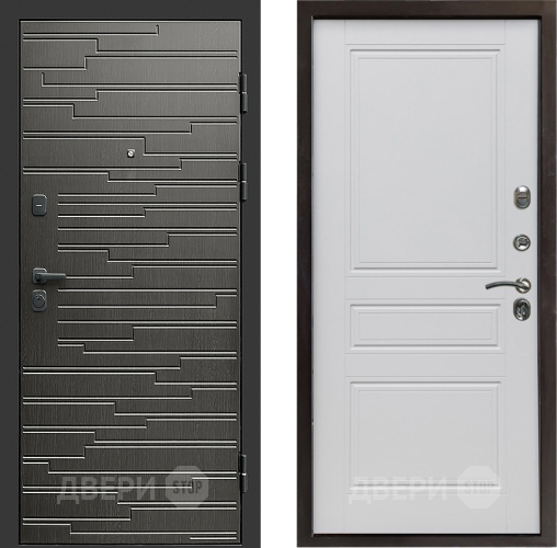 Входная металлическая Дверь Престиж Rivera Классика Белый матовый в Пушкино