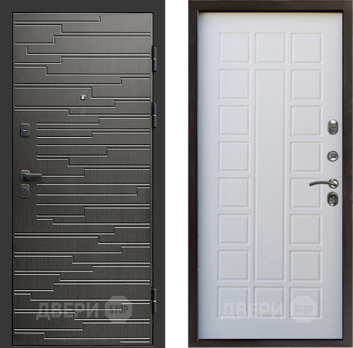 Входная металлическая Дверь Престиж Rivera Престиж Белое дерево в Пушкино