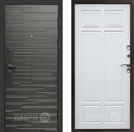 Входная металлическая Дверь Престиж Rivera Премиум Лиственница белая в Пушкино