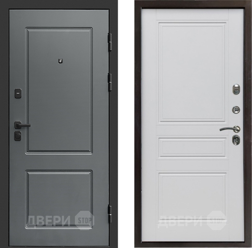 Входная металлическая Дверь Престиж Verona Классика Белый матовый в Пушкино